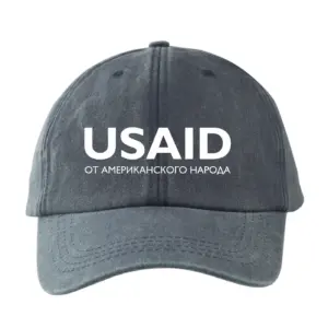 USAID Russian - Embroidered Lynx Washed Cotton Baseball Caps (Min 12 pcs)