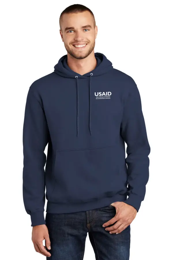 USAID Albanian - Port & Company Men's Essential Fleece Pullover Hooded Sweatshirt