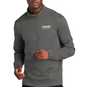 USAID Albanian - Port & Company Men's Performance Fleece 1/4-Zip Pullover Sweatshirt
