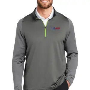 USAID Bulgarian - Nike Golf Men's Dri-FIT Stretch 1/2-Zip Cover-Up Shirt