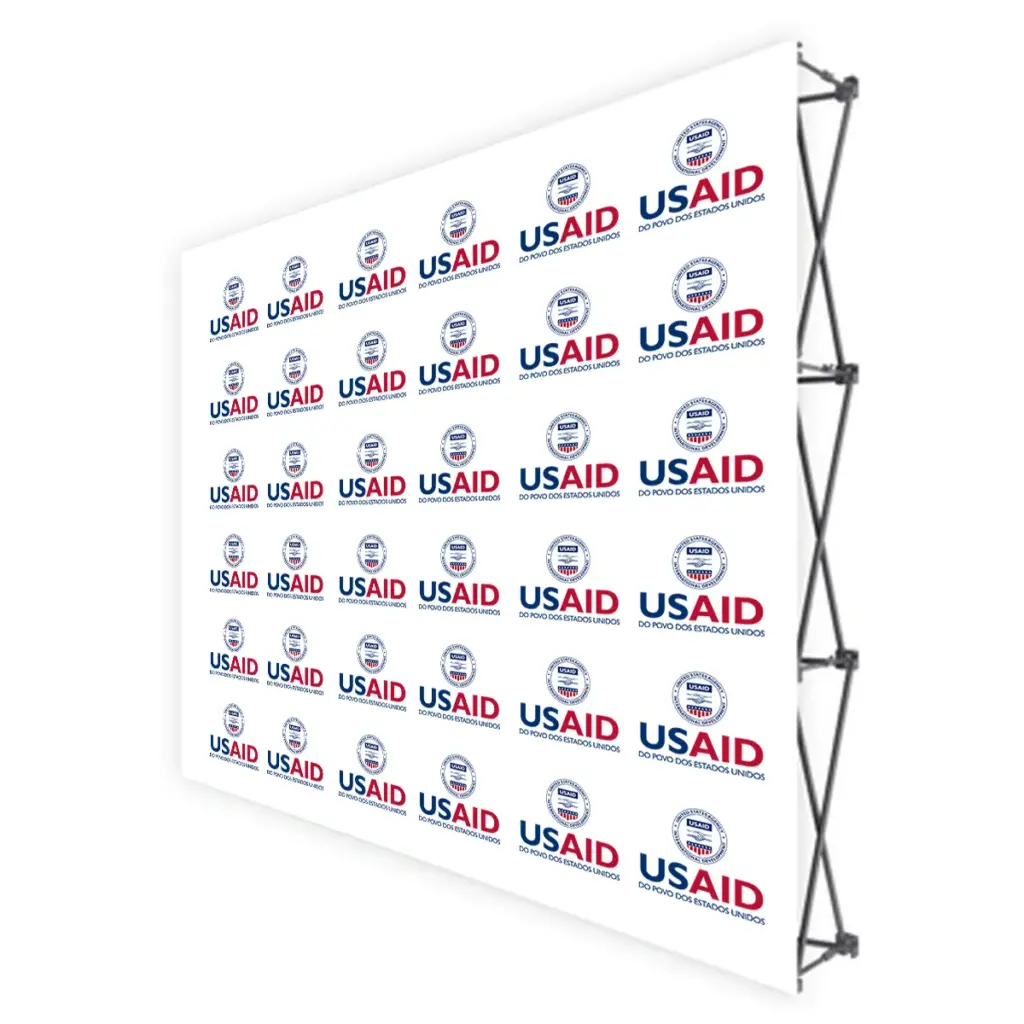 USAID Brazilian Portuguese Translated Brandmark Banners & Stickers