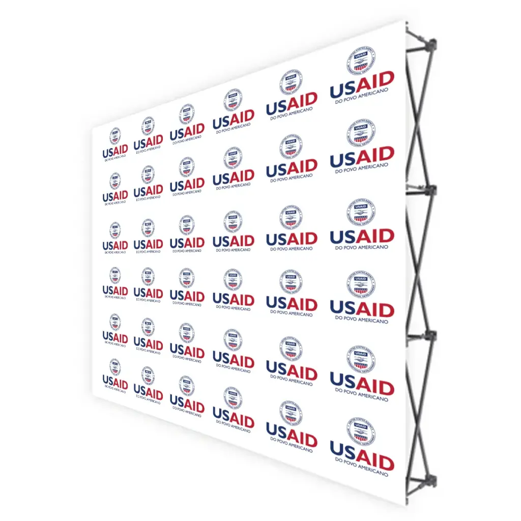 USAID Portuguese Continental Translated Brandmark Banners & Stickers