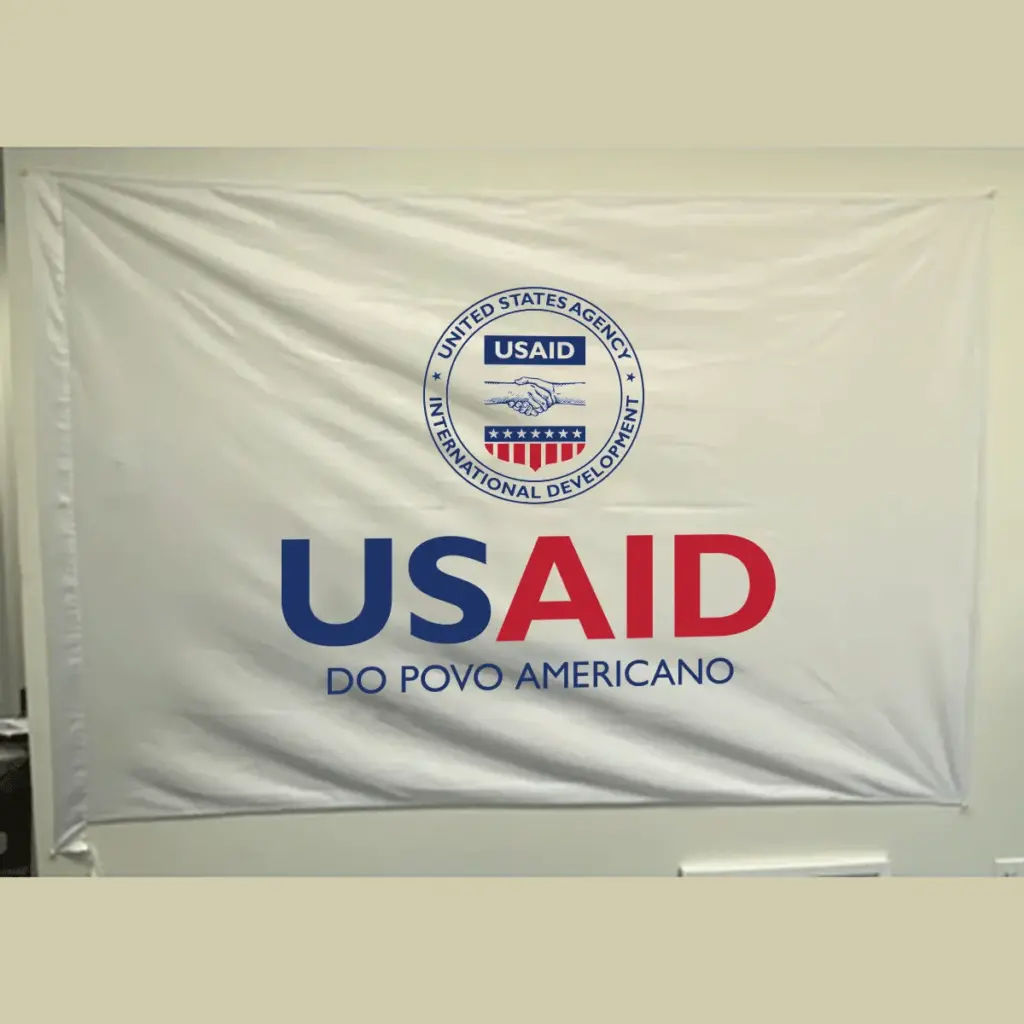 USAID Portuguese Continental Pole USAID Flag - Single Sided 4 x 6 feet