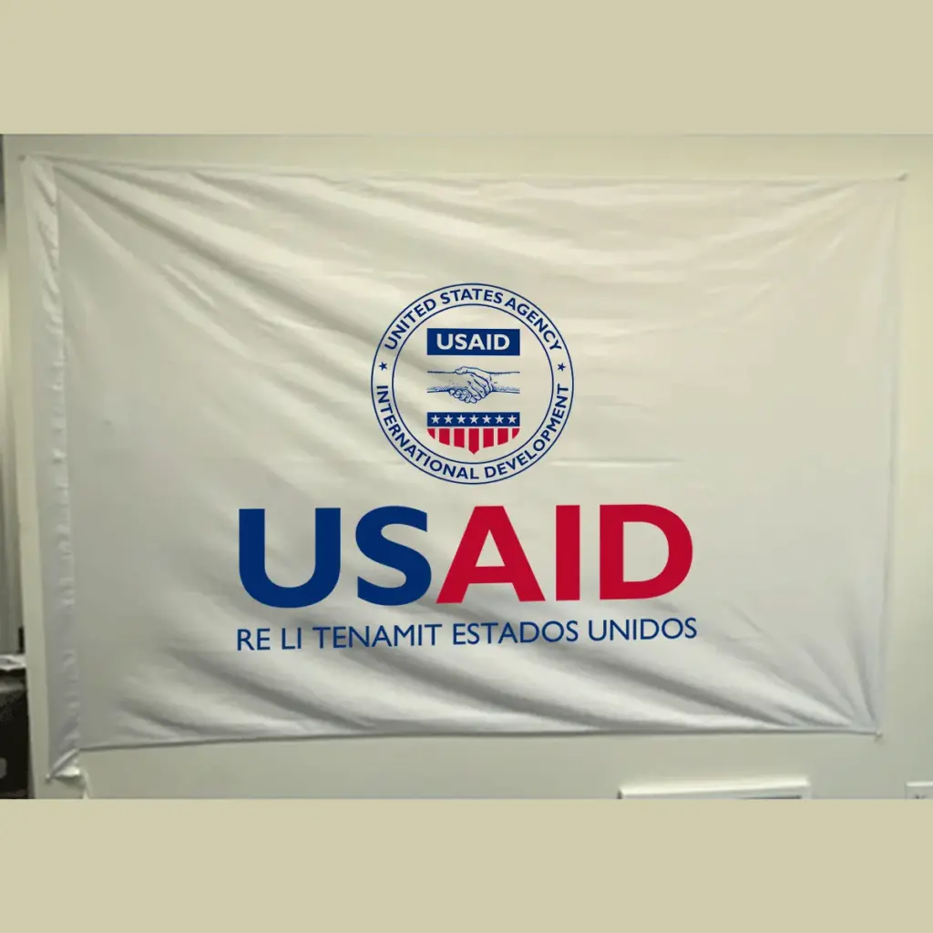 USAID Qeqchi Pole USAID Flag - Single Sided 4 x 6 feet
