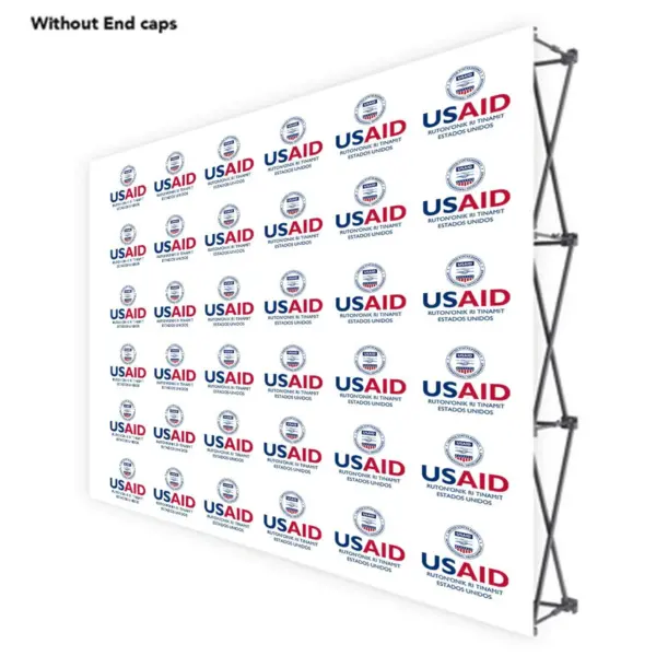 USAID Kaqchikel ONE CHOICE 10 Ft. Fabric Pop Up Display - 89"H Straight Graphic Package