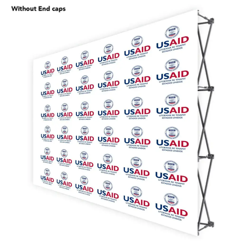 USAID Kiche ONE CHOICE 10 Ft. Fabric Pop Up Display - 89"H Straight Graphic Package