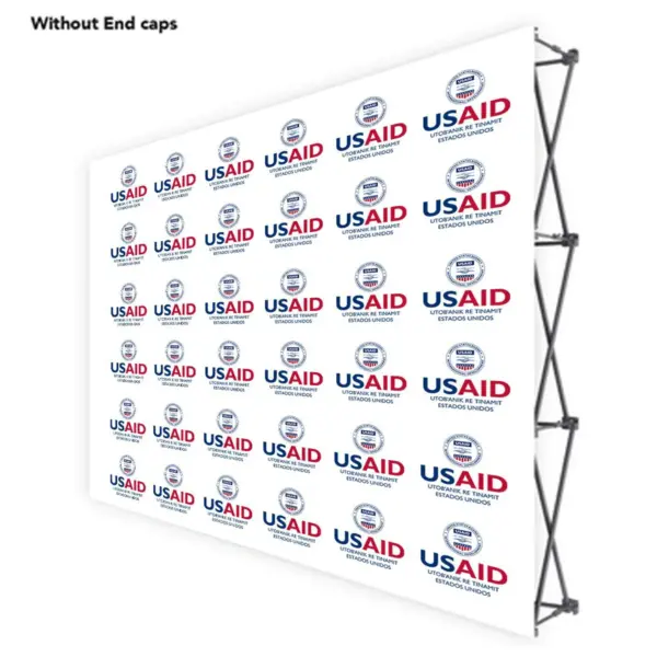 USAID Kiche ONE CHOICE 10 Ft. Fabric Pop Up Display - 89"H Straight Graphic Package