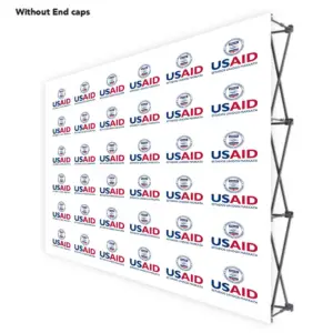 USAID Aymara ONE CHOICE 10 Ft. Fabric Pop Up Display - 89"H Straight Graphic Package