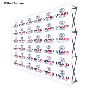 USAID Mam ONE CHOICE 10 Ft. Fabric Pop Up Display - 89"H Straight Graphic Package