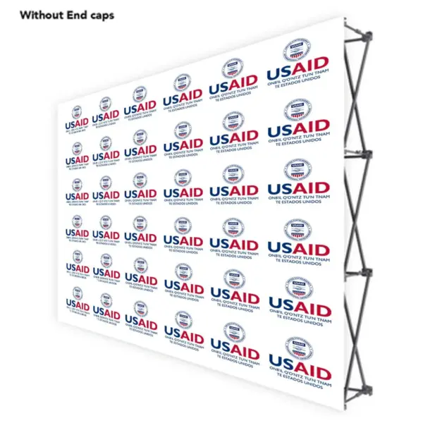 USAID Mam ONE CHOICE 10 Ft. Fabric Pop Up Display - 89"H Straight Graphic Package