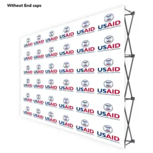 USAID Quechua ONE CHOICE 10 Ft. Fabric Pop Up Display - 89"H Straight Graphic Package