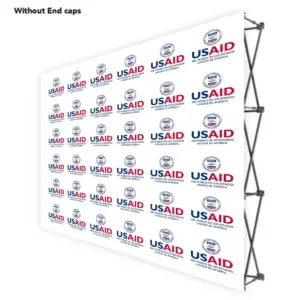 USAID Spanish ONE CHOICE 10 Ft. Fabric Pop Up Display - 89"H Straight Graphic Package