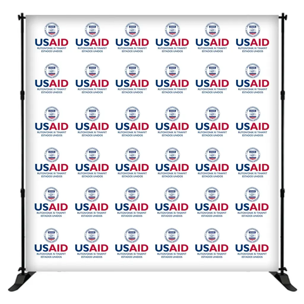 USAID Kaqchikel 8 ft. Slider Banner Stand - 8'h Fabric Graphic Package