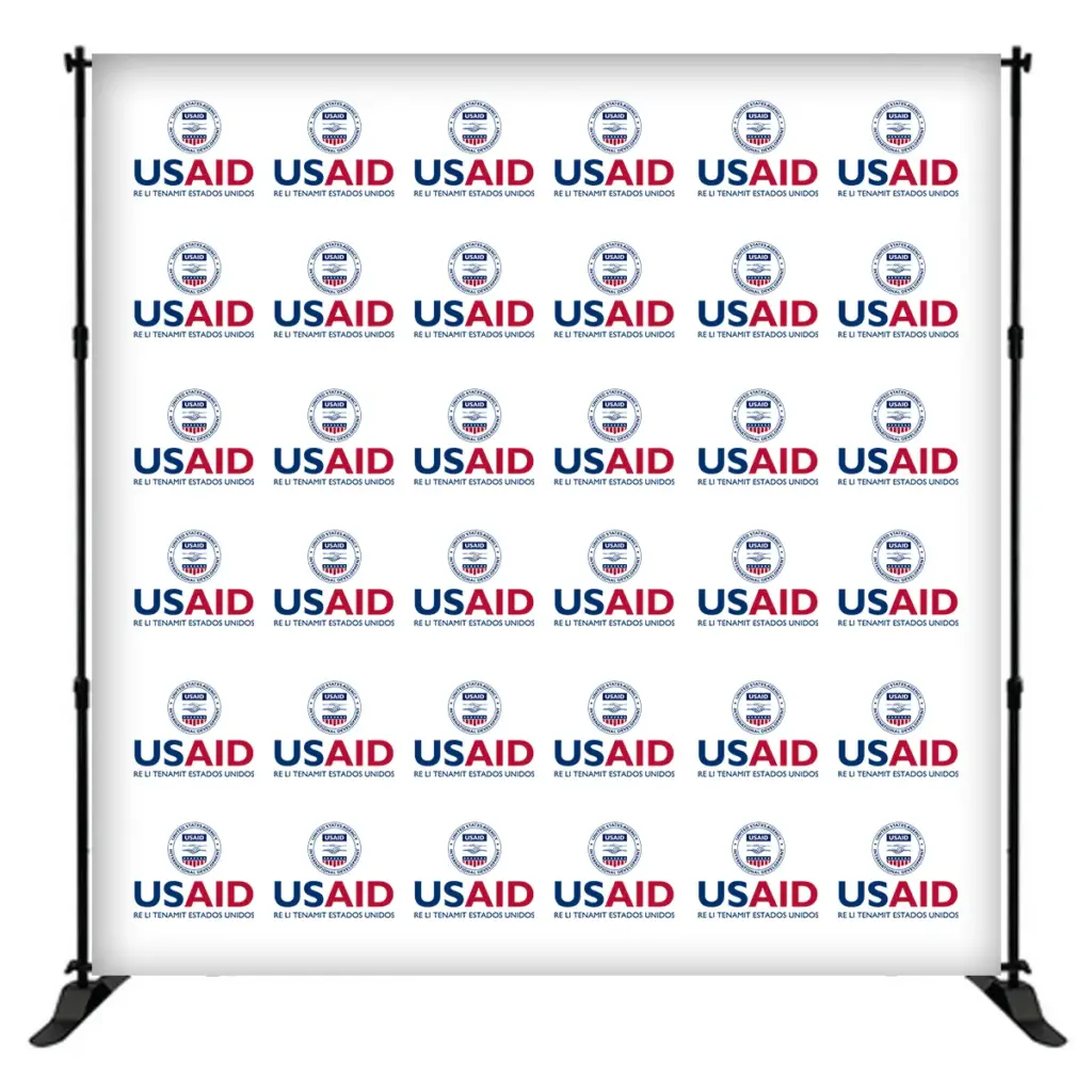 USAID Qeqchi 8 ft. Slider Banner Stand - 8'h Fabric Graphic Package