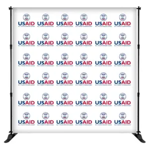 USAID Qeqchi 8 ft. Slider Banner Stand - 8'h Fabric Graphic Package