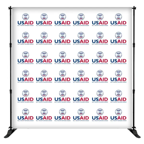 USAID Qeqchi 8 ft. Slider Banner Stand - 8'h Fabric Graphic Package