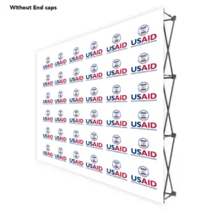 USAID Brazilian Portuguese ONE CHOICE 8 Ft. Fabric Pop Up Display - 89"H Straight Graphic Package