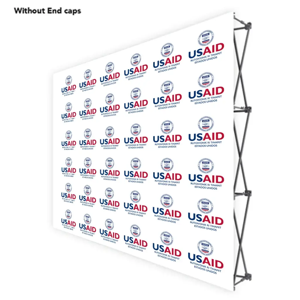 USAID Kaqchikel ONE CHOICE 8 Ft. Fabric Pop Up Display - 89"H Straight Graphic Package