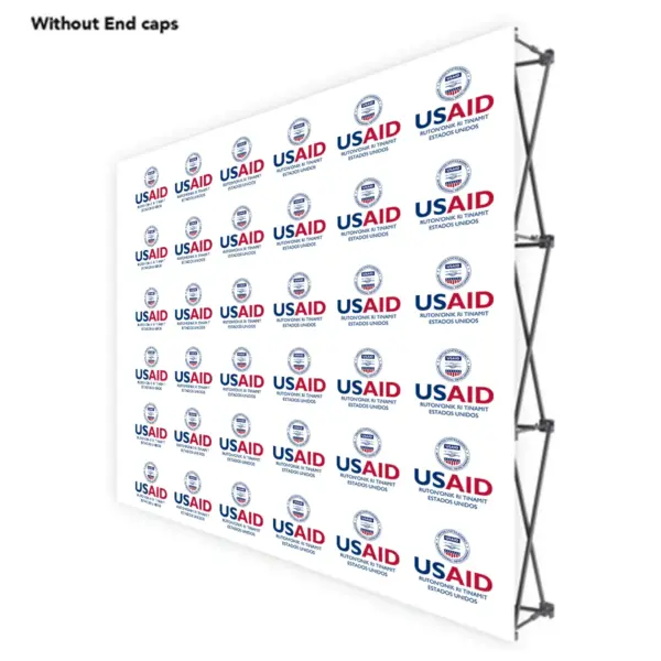 USAID Kaqchikel ONE CHOICE 8 Ft. Fabric Pop Up Display - 89"H Straight Graphic Package