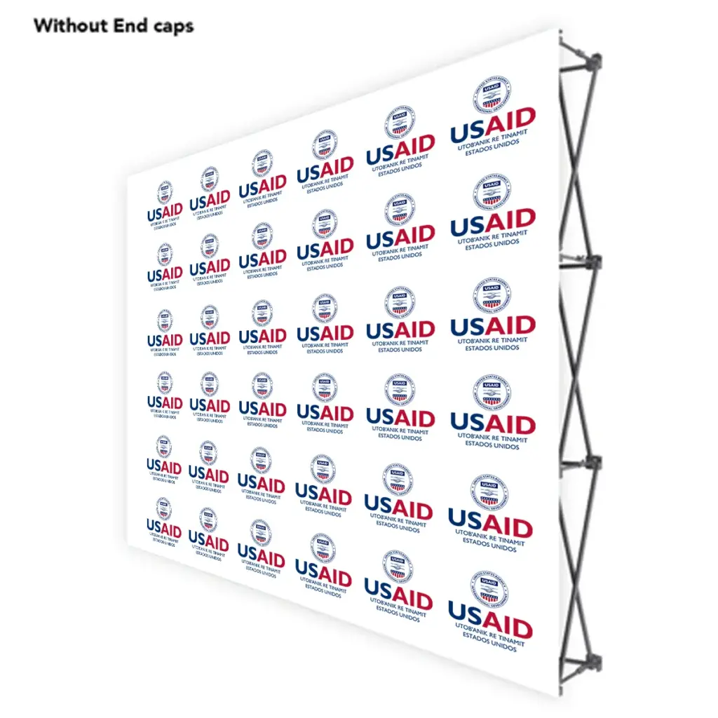 USAID Kiche ONE CHOICE 8 Ft. Fabric Pop Up Display - 89"H Straight Graphic Package