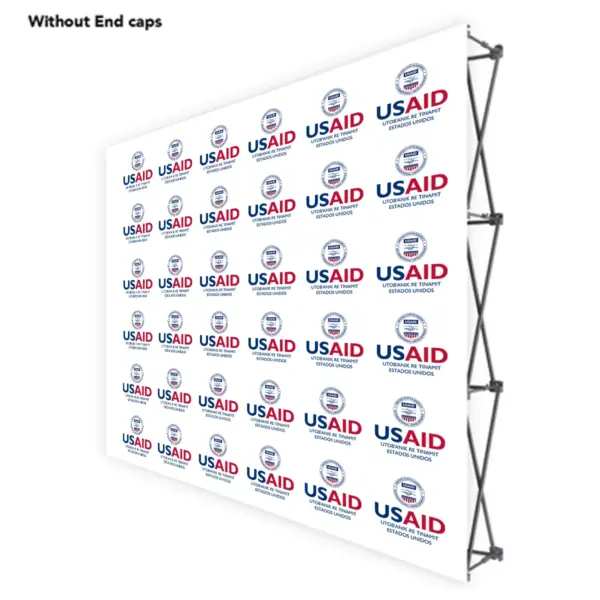 USAID Kiche ONE CHOICE 8 Ft. Fabric Pop Up Display - 89"H Straight Graphic Package