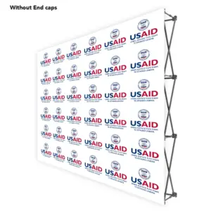 USAID Mam ONE CHOICE 8 Ft. Fabric Pop Up Display - 89"H Straight Graphic Package
