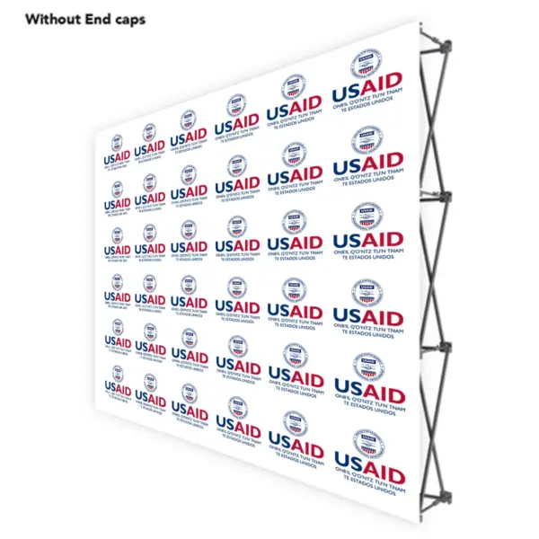 USAID Mam ONE CHOICE 8 Ft. Fabric Pop Up Display - 89"H Straight Graphic Package