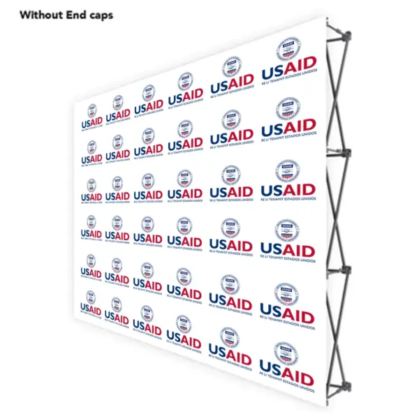 USAID Qeqchi ONE CHOICE 8 Ft. Fabric Pop Up Display - 89"H Straight Graphic Package