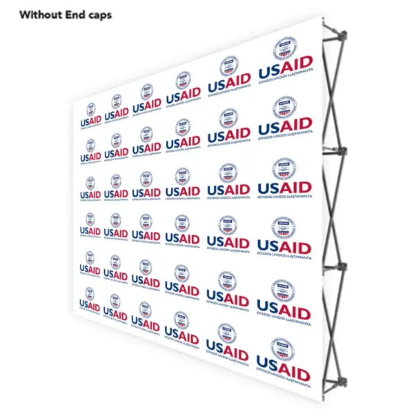 USAID Quechua ONE CHOICE 8 Ft. Fabric Pop Up Display - 89"H Straight Graphic Package