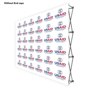 USAID Spanish ONE CHOICE 8 Ft. Fabric Pop Up Display - 89"H Straight Graphic Package
