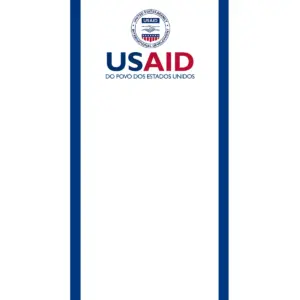USAID Brazilian Portuguese Econo 24" Small Table Top Retractable Banner - Full Color