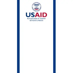 USAID Kaqchikel Econo 24" Small Table Top Retractable Banner - Full Color