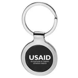 USAID Kaqchikel - Round Two Tone Metal Key Chains