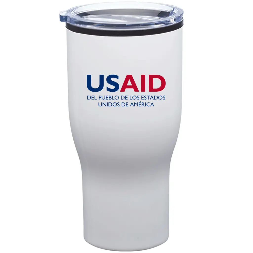 USAID Spanish - 28 Oz. Challenger Stainless Steel Travel Mugs Tumbler