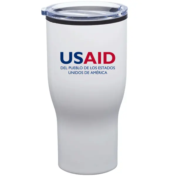 USAID Spanish - 28 Oz. Challenger Stainless Steel Travel Mugs Tumbler