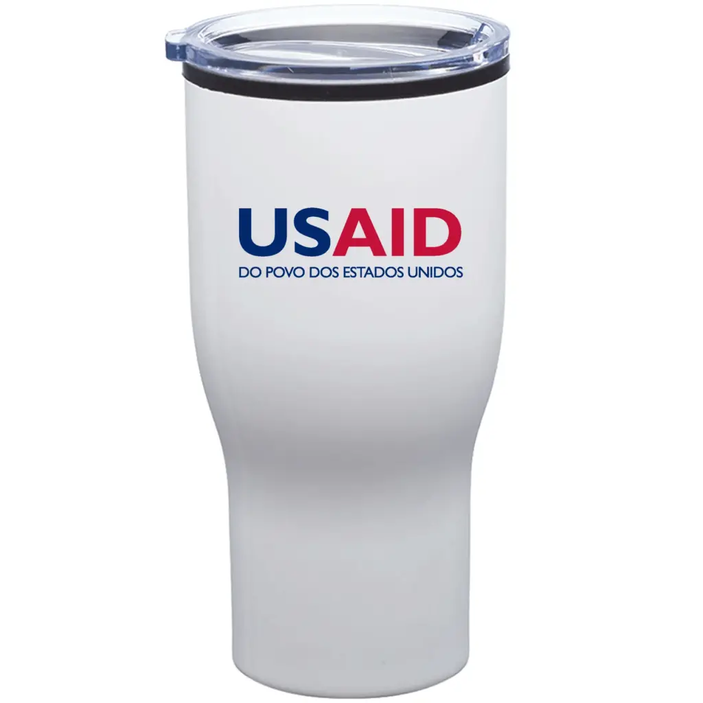 USAID Brazilian Portuguese - 28 Oz. Challenger Stainless Steel Travel Mugs Tumbler