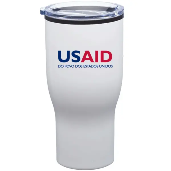 USAID Brazilian Portuguese - 28 Oz. Challenger Stainless Steel Travel Mugs Tumbler