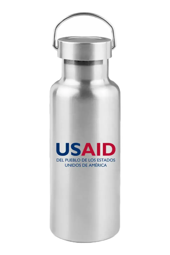 USAID Spanish - 17 Oz. Stainless Steel Canteen Water Bottles