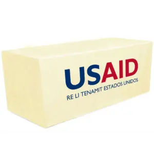 USAID Qeqchi - 8' Fitted Dye Sub Tablecloth White