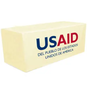 USAID Spanish - 8' Fitted Dye Sub Tablecloth White
