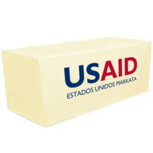 USAID Aymara - 8' Fitted Dye Sub Tablecloth White