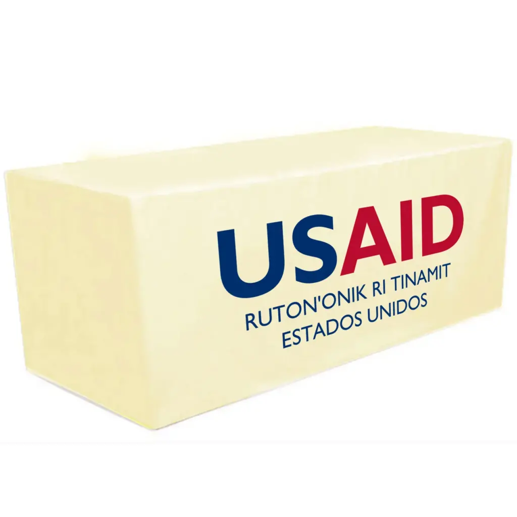 USAID Kaqchikel - 8' Fitted Dye Sub Tablecloth White
