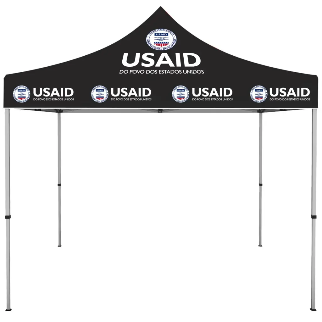 USAID Brazilian Portuguese - ONE CHOICE 10 ft. Steel Canopy Tent Dye-Sub Graphic Package
