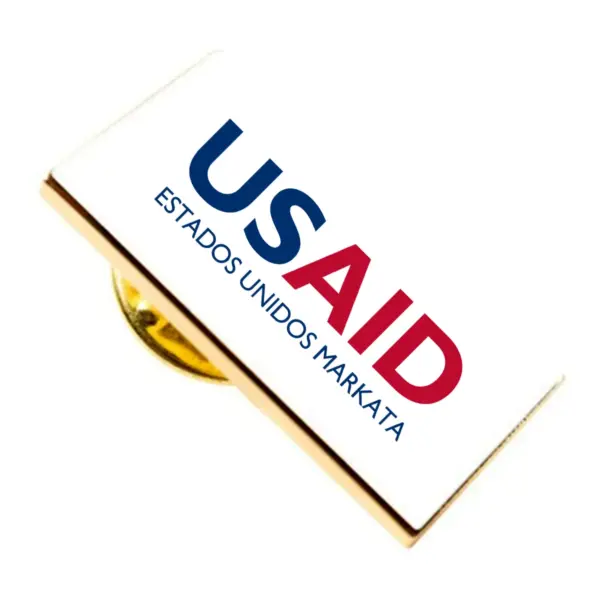 USAID Aymara Brandmark Lapel Pins with Military Clutch Rectangular Min 100 pcs