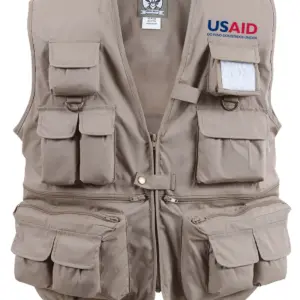 USAID Brazilian Portuguese - Uncle Milty's Khaki Travel Vest Min 12 pcs