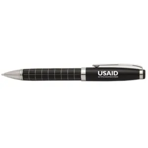 USAID Brazilian Portuguese - Onyx Grid Metal Pens