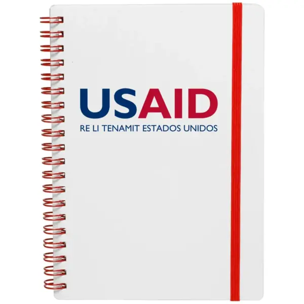 USAID Qeqchi - White Spiral Notebook w/ Colored Accents