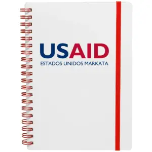 USAID Aymara - White Spiral Notebook w/ Colored Accents