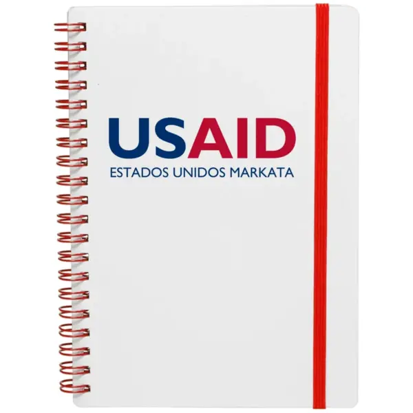 USAID Aymara - White Spiral Notebook w/ Colored Accents