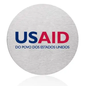 USAID Brazilian Portuguese - Osaka Stainless Steel Round Coasters
